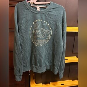 Women’s Montana Shirt Co. My Happy Place Sweatshirt. Size Small.